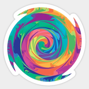 Rainbow Spiral 2 Sticker